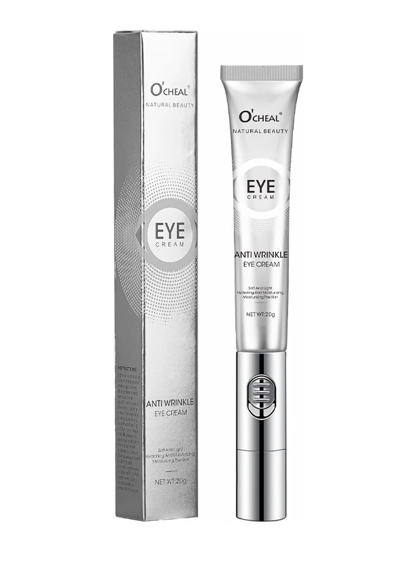 OCHEAL Anti Wrinkle Eye Cream, Eye Puffiness Cream with Electric Massager, Hydrating and Firming Eye Serum Creams, Smooth & Tighten Puffiness Wrinkles Fine Lines, Anti Aging Eye Cream for All Skin Types 20g - Image 1