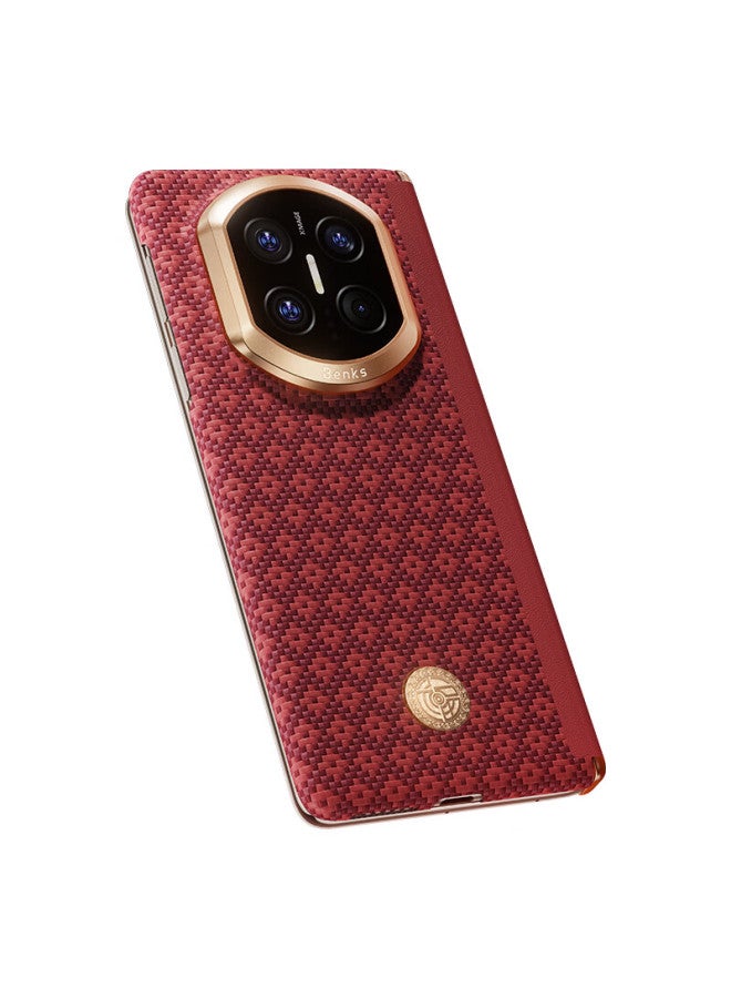 Benks Huawei Mate X7 Case Kevlar Diamond Pattern Red Weave Magnetic Protective Cover - Image 2