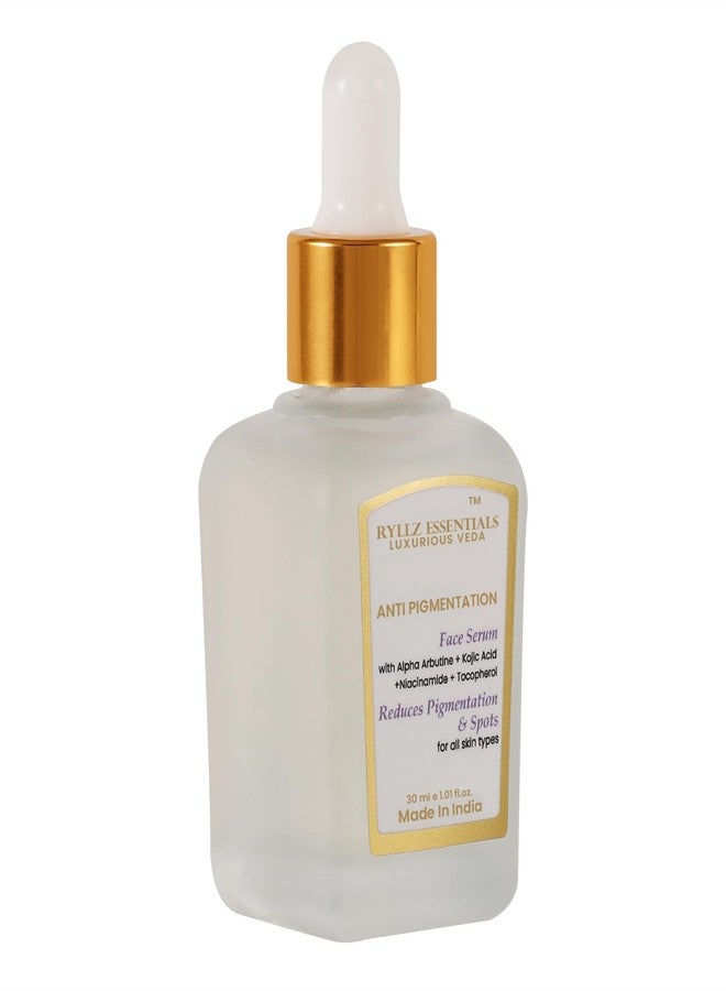 RYLLZ ESSENTIALS Anti-Pigmentation Face Serum | with 2% Alpha Arbutin, 2% Kojic Acid, 5% Niacinamide & Tocopherol | for Pigmentation, Blemishes, Acne Marks, Tanning & Dark Spots Removal | 30ml - Image 3