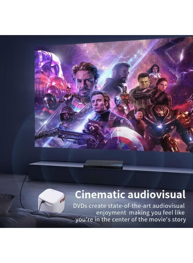Umiio Q1 Portable Laser Projector 1080P Full HD, 2.4G/5G WiFi, Bluetooth, Android Smart Projector, Quadrangle Keystone, 0.8-5M Projection Distance, Wireless Screen Casting with Tripod for Movies, TV & Gaming - Image 5