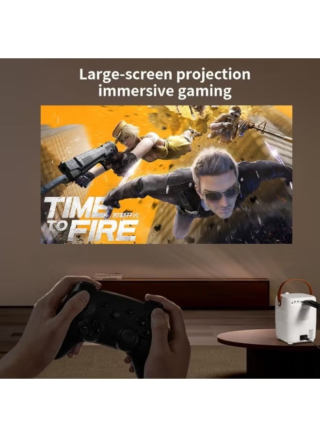 Umiio Q1 Portable Laser Projector 1080P Full HD, 2.4G/5G WiFi, Bluetooth, Android Smart Projector, Quadrangle Keystone, 0.8-5M Projection Distance, Wireless Screen Casting with Tripod for Movies, TV & Gaming - Image 4