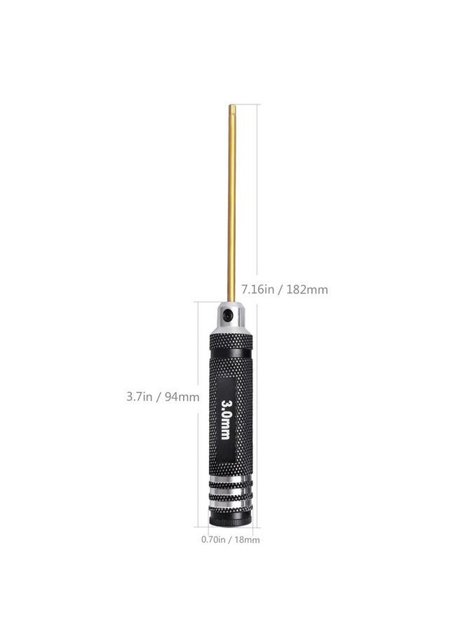 Hobbypark HobbyPark Hex Driver Set Hex Allen Screwdriver Kit Titanium 0.9mm/1.27mm/1.3mm/1.5mm/2.0mm/2.5mm/3.0mm Small and 17mm Hex Wrench Set RC Car Tools Kit  - Image 4