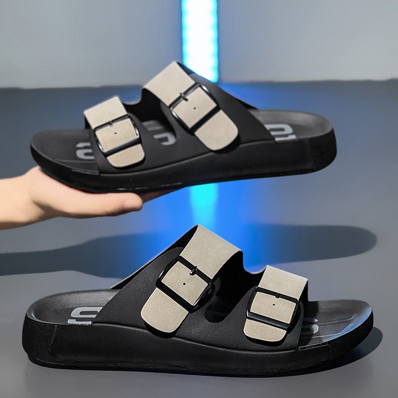 Giày Sandal Nam Men'S Sandals British Casual Breathable Beach Shoes - Image 4