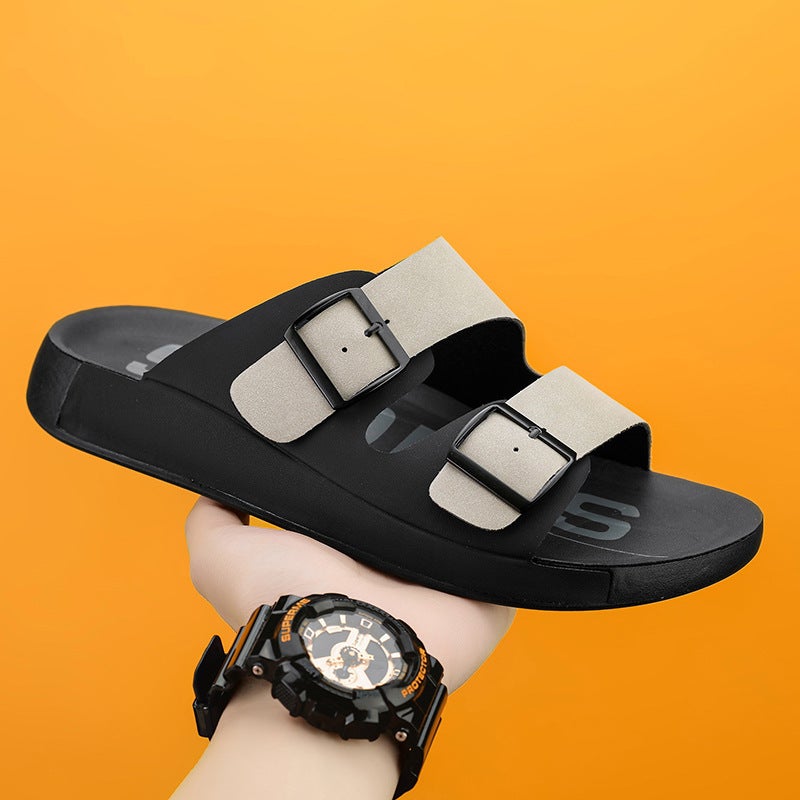 Giày Sandal Nam Men'S Sandals British Casual Breathable Beach Shoes - Image 1