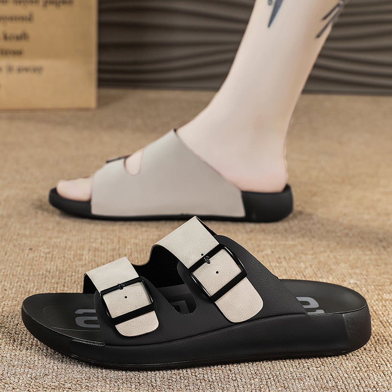 Giày Sandal Nam Men'S Sandals British Casual Breathable Beach Shoes - Image 2
