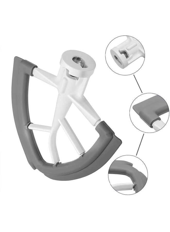 Vaxaape Flex Edge Beater for KitchenAid,Mixer Attachement Compatible With KitchenAid,Mixer Accessory,Fits Tilt-Head Stand Mixer Bowls For 4.5-5 Quart Bowls,Beater With Silicone Edges,Grey - Image 3