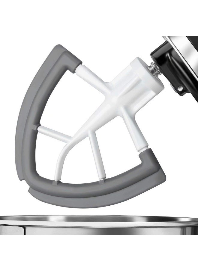Vaxaape Flex Edge Beater for KitchenAid,Mixer Attachement Compatible With KitchenAid,Mixer Accessory,Fits Tilt-Head Stand Mixer Bowls For 4.5-5 Quart Bowls,Beater With Silicone Edges,Grey - Image 1