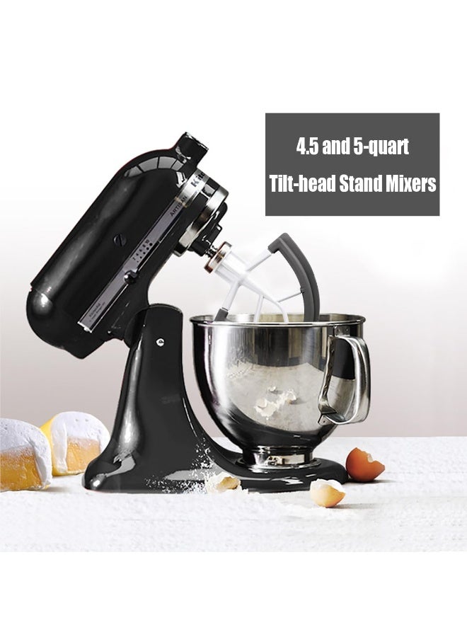 Vaxaape Flex Edge Beater for KitchenAid,Mixer Attachement Compatible With KitchenAid,Mixer Accessory,Fits Tilt-Head Stand Mixer Bowls For 4.5-5 Quart Bowls,Beater With Silicone Edges,Grey - Image 5