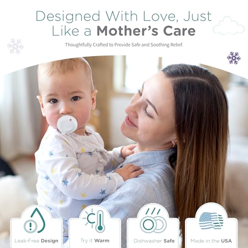 Nippii Freezable Pacifier for Baby Teething Relief - Safe Infant Teether with Cooling Effect - Easy to Clean, Medical Grade Soft Silicone - BPA Free - for Babies 0-9 Months - Made in USA - Image 3