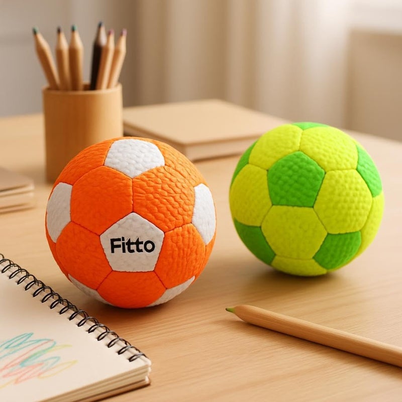 Fitto Mini Football Toy Assorted Colors Soccer Ball for Kids & Adults Indoor Outdoor Play Fun Sports Ball - Image 2