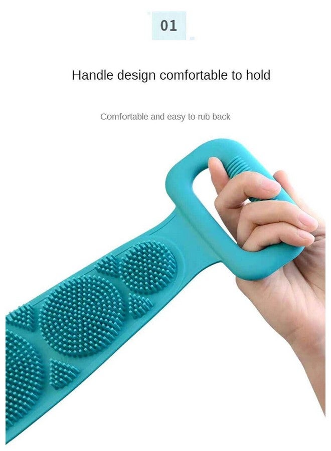 Shivarth Shivarth Double Side Silicone Body Scrubber/Bath Body Cleaning Belt/Skin Brush Belt/Exfoliator Body Washable Scrubber/Scrubber Belt For Skin/Bathing/Body Dirt Removal For Kids Men's Women's - Image 5