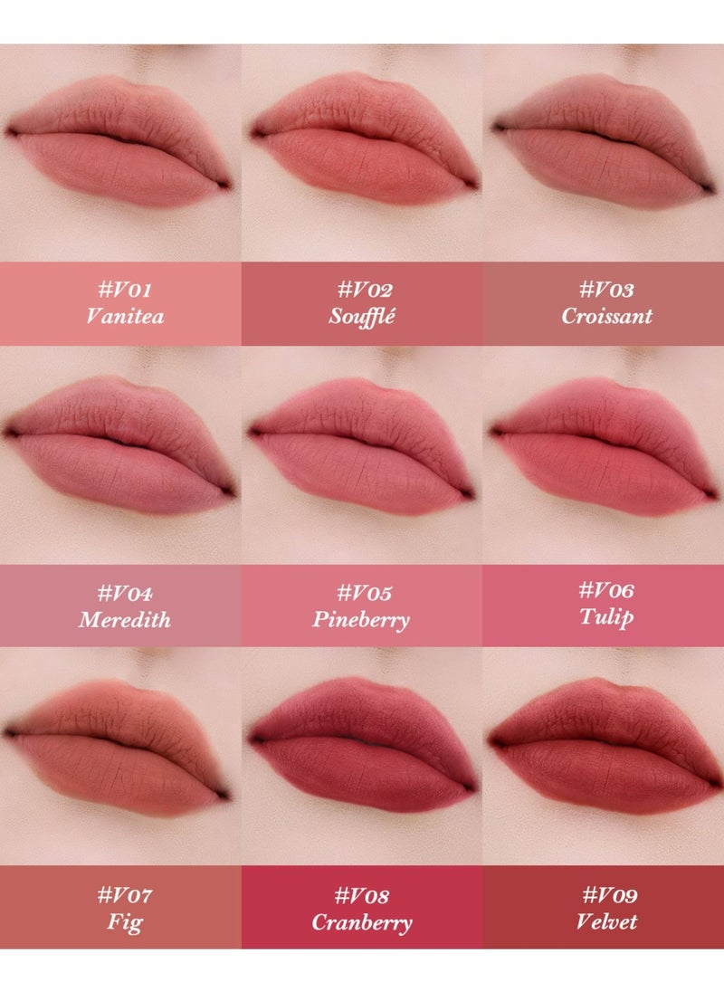 Flower Knows Strawberry Cupid Cake Lip Cream Hydrating Velvet Matte Lipstick Smudge-Proof Creamy Texture-V07 Fig  - Image 4