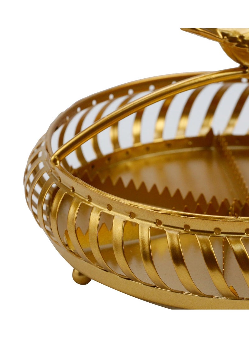 KASTWAVE Mosquito Coil Holder, Portable Mosquito Coil Holder, Incense coils Holder with Round Handle Fireproof & Scaldproof Incense Burner for Home, Outdoor (Gold Birdcage)  - Image 2
