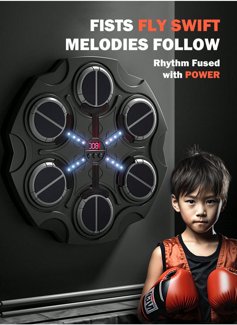 Generic Smart Interactive Boxing Trainer – Wall-Mounted Punching Target with Music, LED Lights & Scoring | Speed & Power Training for Kids & Adults | Durable ABS Material | Fun Fitness & Reaction Game | Ideal Gift for Birthdays, Halloween, Christmas  - Image 1