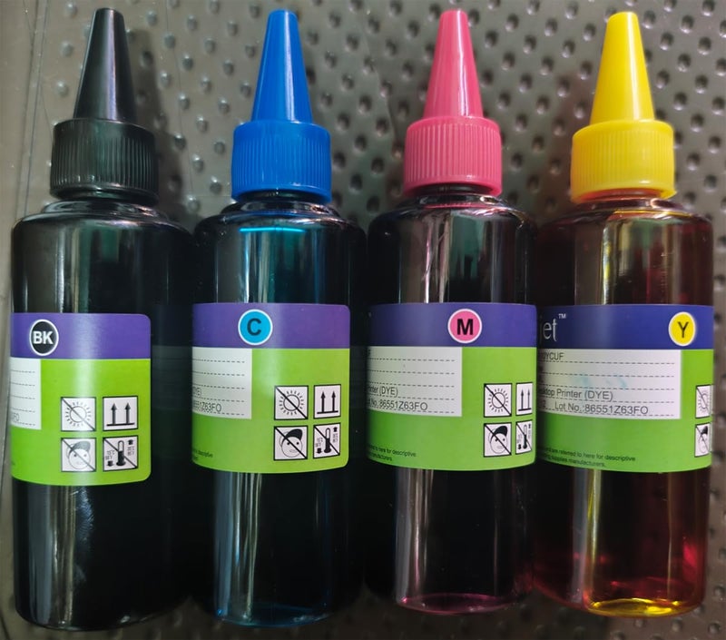 Universal 4 x 100ML Refill Ink Kit for Epson Canon HP Brother Lexmark DELL Kodak Inkjet Printer CISS Cartridge (Black, Cyan, Magenta, Yellow) - Image 3