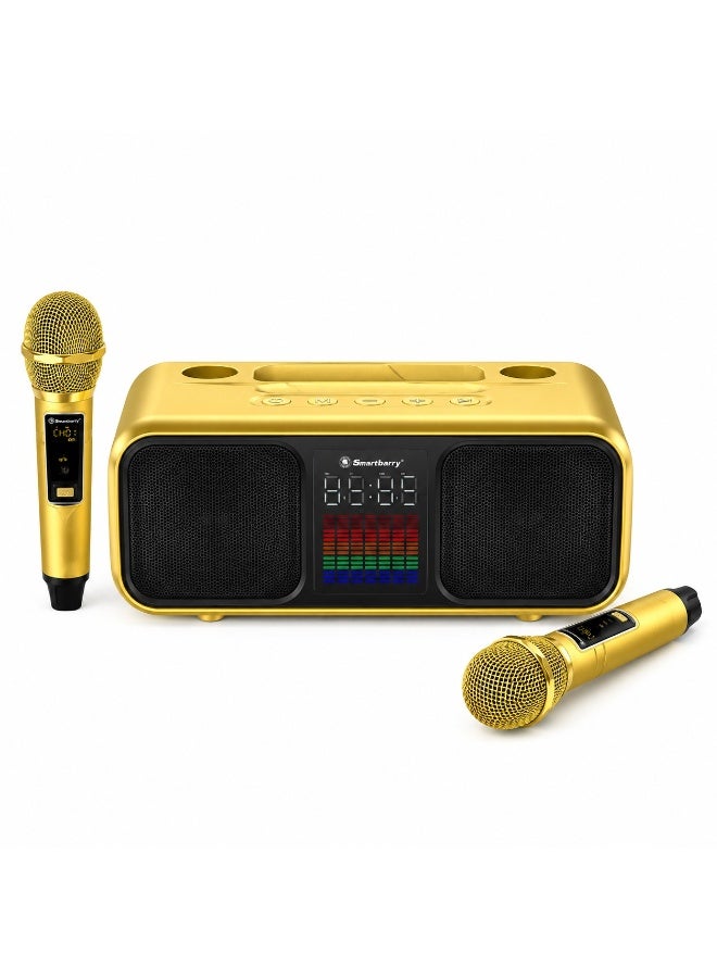 Smartbarry S39 Pro Party Karaoke Speaker System – Dual Wireless Microphones, Bluetooth 5.3 Speaker, RGB Lights, Heavy Bass Stereo, USB/TF/AUX Support, Rechargeable Portable Entertainment Speaker - Image 5