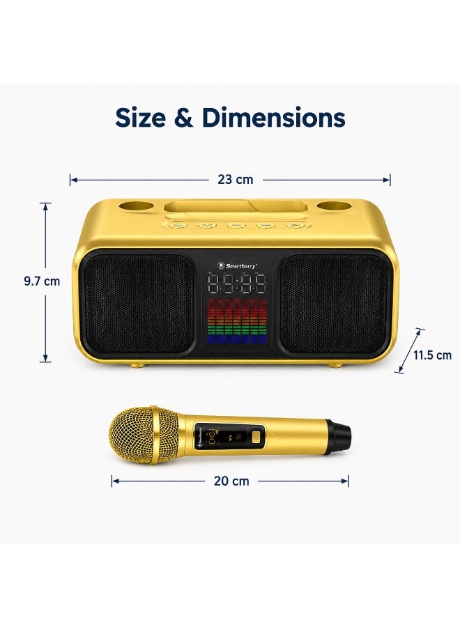 Smartbarry S39 Pro Party Karaoke Speaker System – Dual Wireless Microphones, Bluetooth 5.3 Speaker, RGB Lights, Heavy Bass Stereo, USB/TF/AUX Support, Rechargeable Portable Entertainment Speaker - Image 4