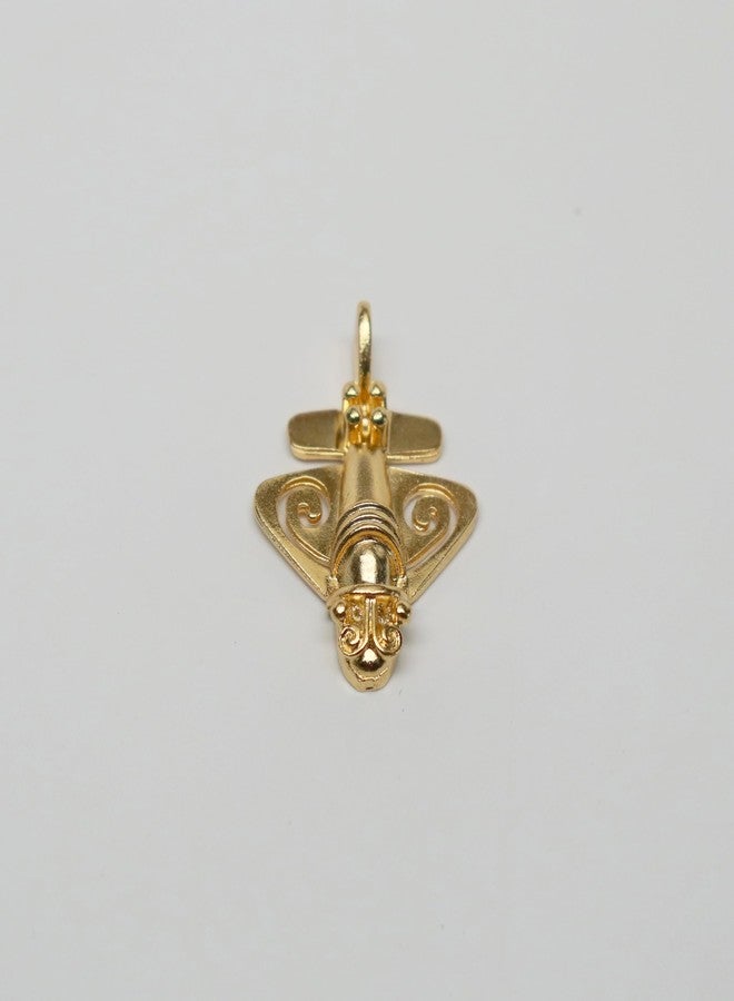 Real Metal Quimbaya Flyer Pin 24K Gold Finish Pre-Colombian Ancient Alien Artifact Lapel, Hat, Jacket or Backpack Pin - Image 4