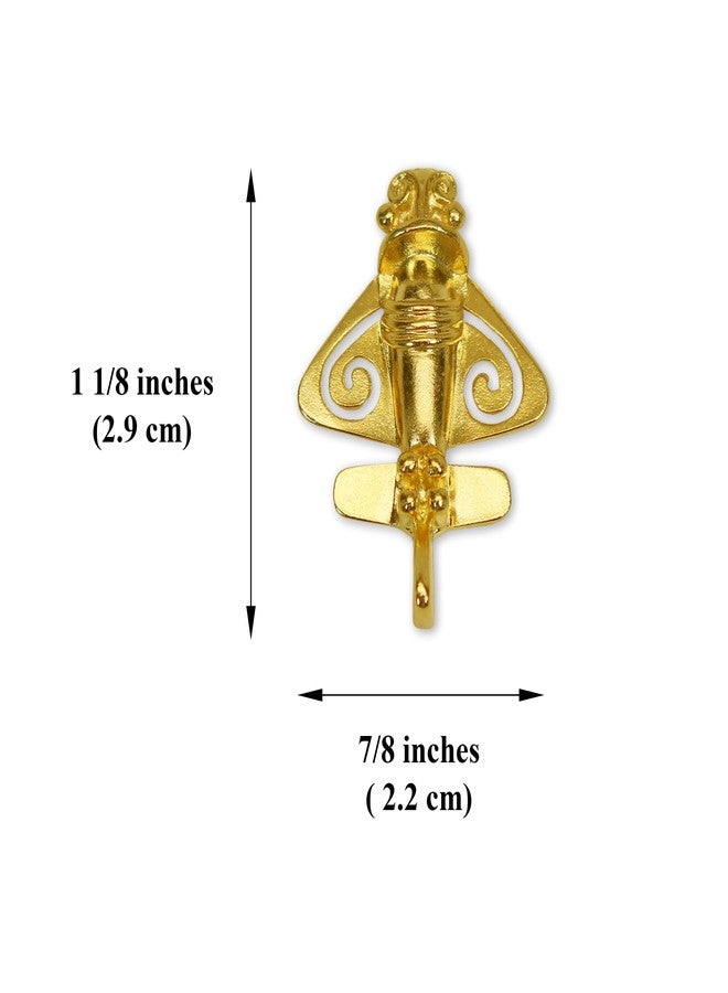 Real Metal Quimbaya Flyer Pin 24K Gold Finish Pre-Colombian Ancient Alien Artifact Lapel, Hat, Jacket or Backpack Pin - Image 2