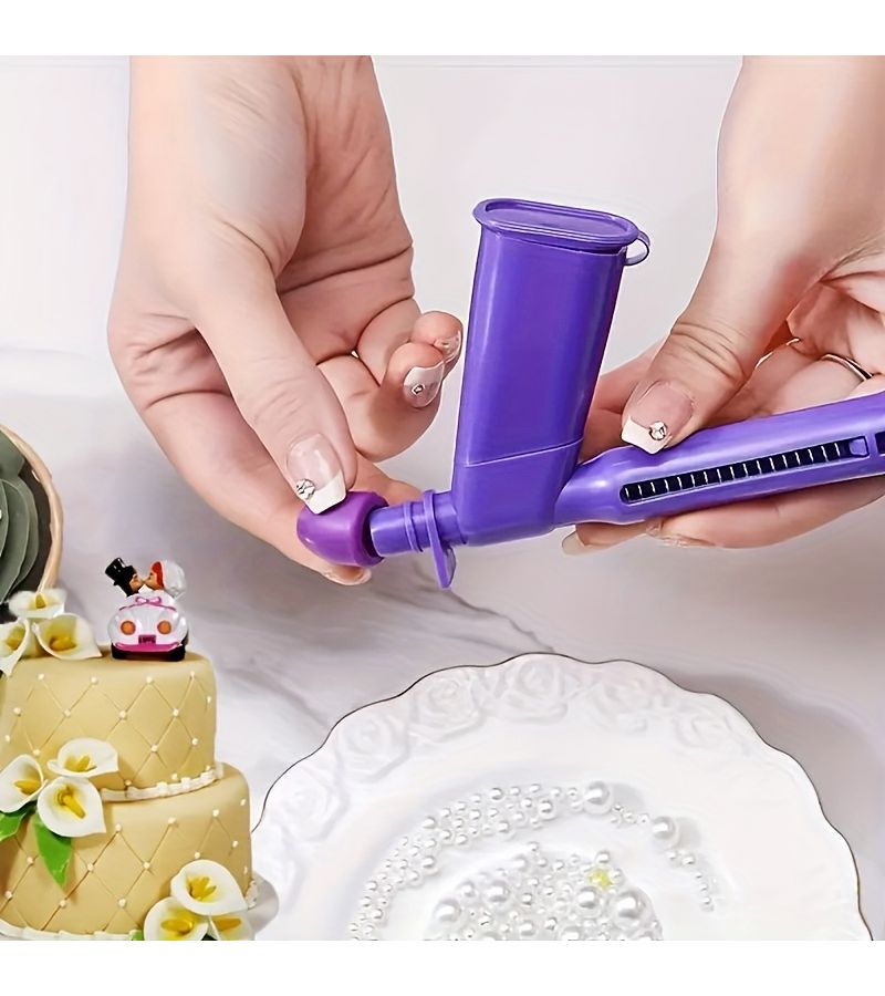 Purple 1pc Piping Tool With 4pcs Tips Cake Decorating Dessert Applicator DIY Baking Set - Image 4