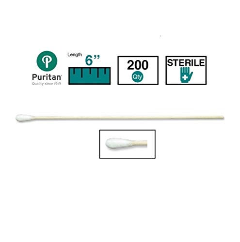 Puritan Medical 6" Sterile Standard Cotton Swab w/Wooden Handle - 25-806 2WC - 2 per pkg - Box of 200 - Image 2