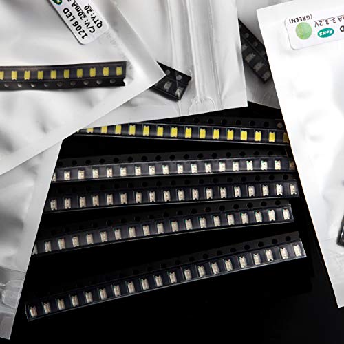 CHANZON (5 Colors x 20 pcs = 100 pcs 1206 SMD LED Diode Lights Assorted Kit (Mini Chip 3.2mm x 1.6mm for PCB DC 20mA) Super Bright Lighting Bulb Lamps Electronics Components Light Emitting Diodes - Image 5