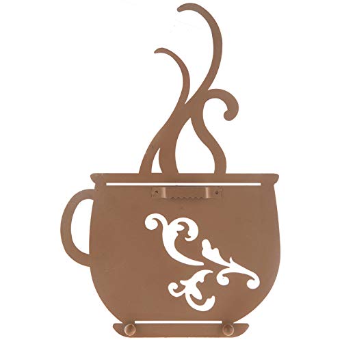 Everydecor White Metal Rustic Coffee Cup Wall Art Decor for Kitchen Home Restaurant Vintage Cafe Coffee Shop Bar Sign Decor Hanging Decorations - Image 2