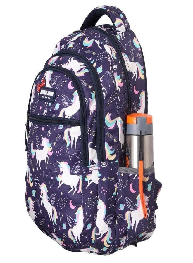 Hyper Adam 35 Ltr School Bags for Boys and Girls Genuine Backpack For Coaching Tuition Waterproof (BLUE) - Image 1