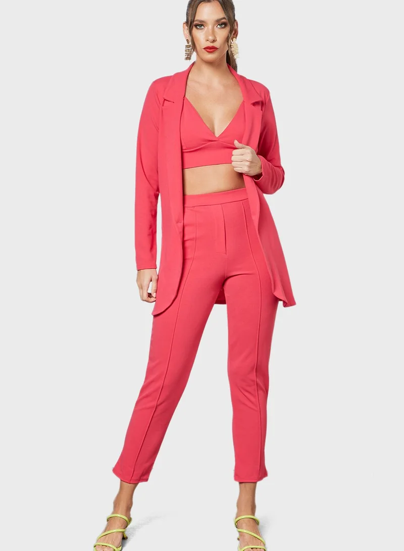 FEMME LUXE Notch Collar Three-Piece Suit (Set Of 3)
