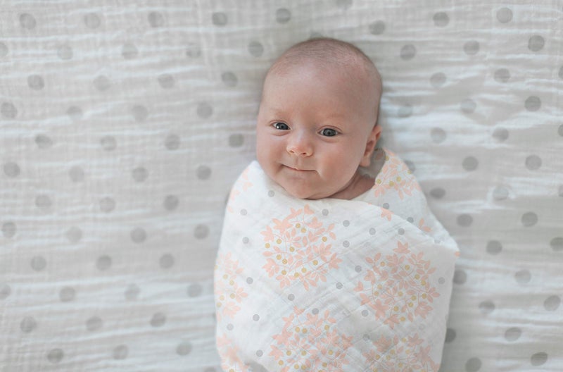 SwaddleDesigns Cotton Muslin Swaddle Blankets, Set of 4, Receiving Blankets for Baby Boys & Girls, Best Shower Gift, 46x46 inches, Pink Floral & Stripes - Image 3