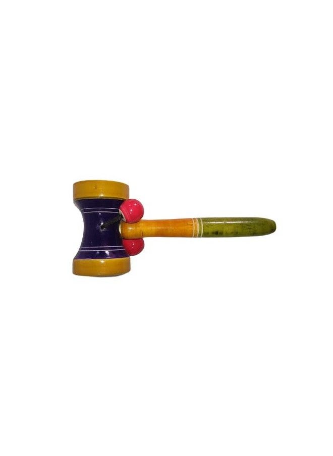 Funwood Games - Damroo Rattle Wooden Toy For Newborn Kids (Made In India) - Image 1
