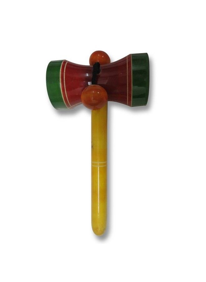 Funwood Games - Damroo Rattle Wooden Toy For Newborn Kids (Made In India) - Image 1
