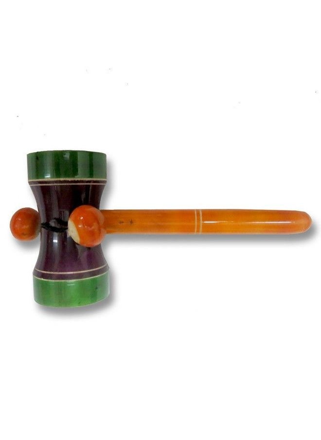 Funwood Games - Damroo Rattle Wooden Toy For Newborn Kids (Made In India) - Image 1