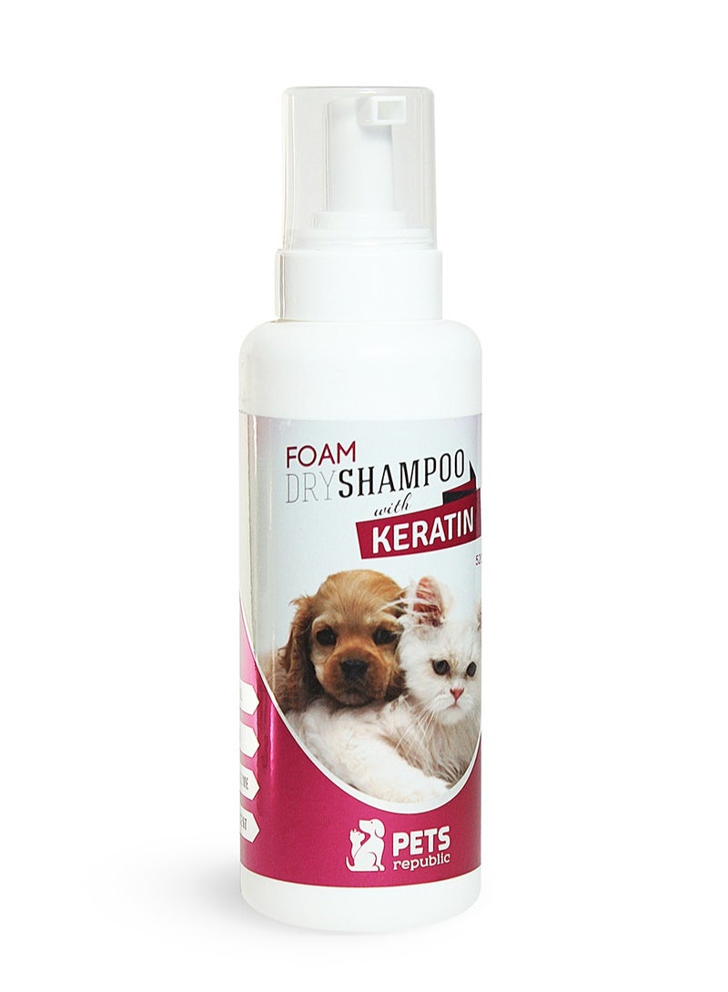 Pets Republic Foam Dry Shampoo with Keratin 520 ml For Cats And Dogs
