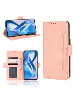 Case Cover For For OnePlus Ace 5G / 10R Skin Feel Calf Texture Card Slots Leather Phone Case(Pink)