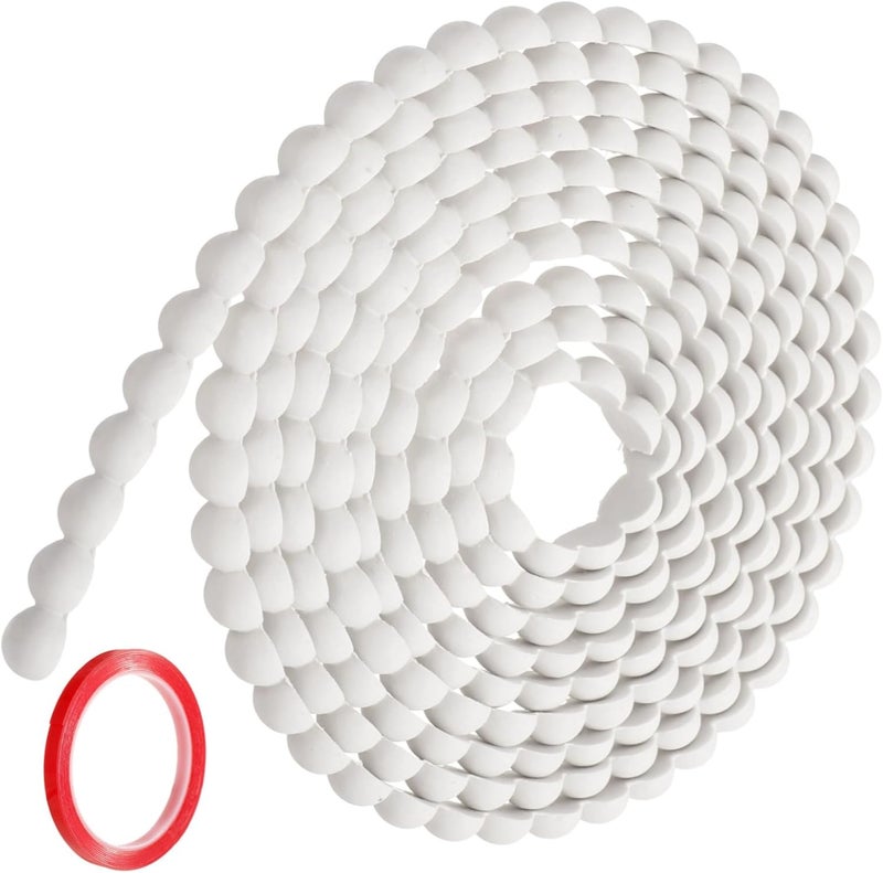 White Molding Trim: 2 Rolls 9.8Ft with Pearl Design - Image 3