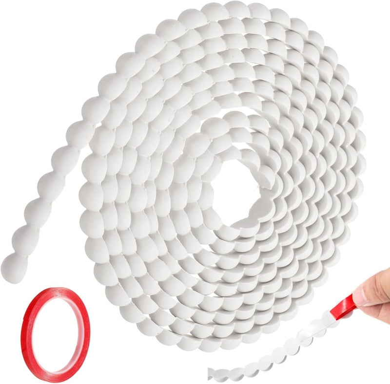 White Molding Trim: 2 Rolls 9.8Ft with Pearl Design - Image 1