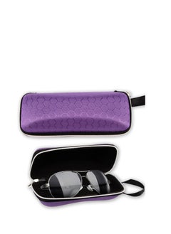 Generic 1 pcs Hardshell Sunglasses Case with Zipper, EVA Hard Shell Portable Shockproof Zipper Travel Eyeglass Case with Handle  - Image 1