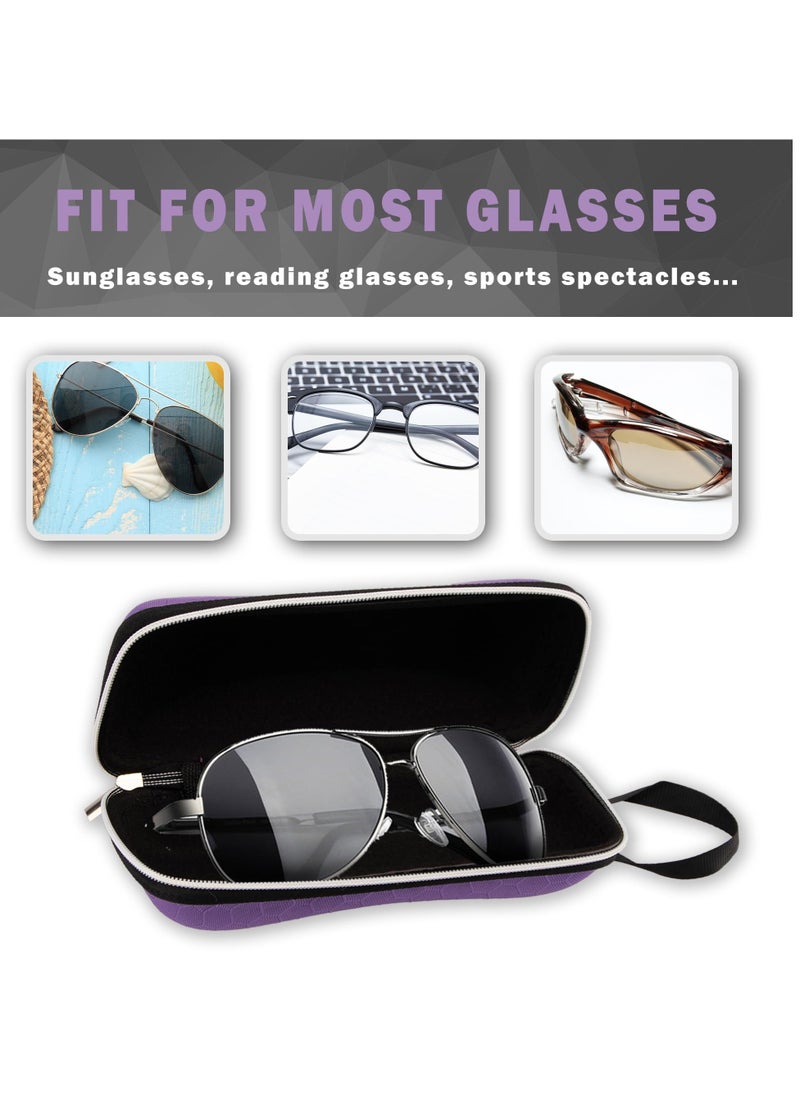 Generic - 1 pcs Hardshell Sunglasses Case with Zipper, EVA Hard Shell Portable Shockproof Zipper Travel Eyeglass Case with Handle - Image 1