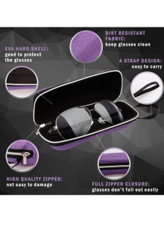 Generic 1 pcs Hardshell Sunglasses Case with Zipper, EVA Hard Shell Portable Shockproof Zipper Travel Eyeglass Case with Handle  - Image 3
