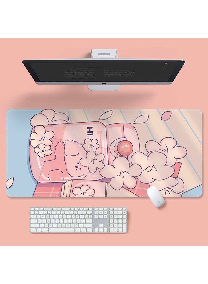 سجادة ماوس للألعاب الكبيرة بطابع شخصية الأنمي، مع توسيع المساحة وحافة مخيطة وقاعدة مطاطية غير قابلة للانزلاق بأبعاد 900x400x3 مم. - Image 1