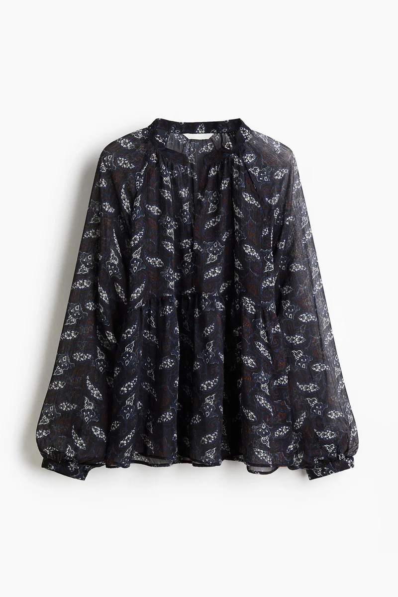 H&M Patterned chiffon blouse