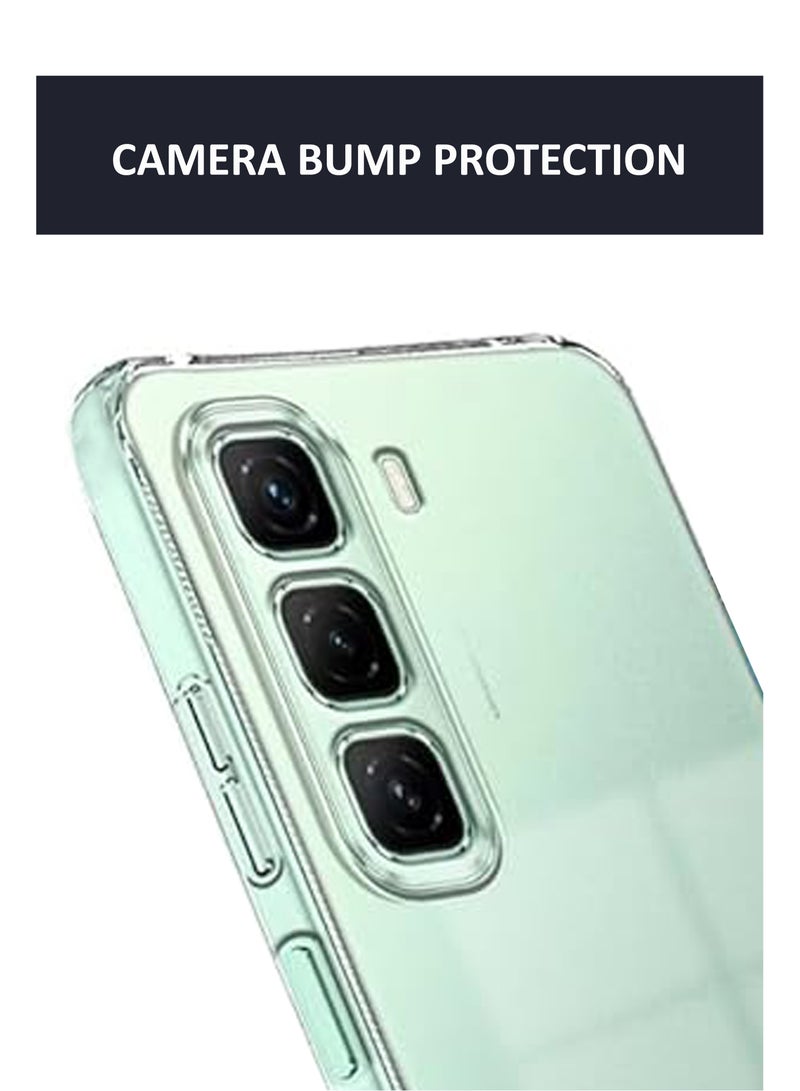 general Infinix Hot 50 Pro - Soft Flexible Transparent Silicone Protective Back Case Cover-Transparent - Image 4