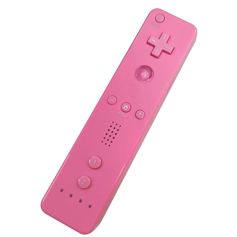 WII game left and right handle Wii straight handle left hand chicken leg handle curved handle with silicone sleeve and hand rope ordinary Hy-6203 pink 
