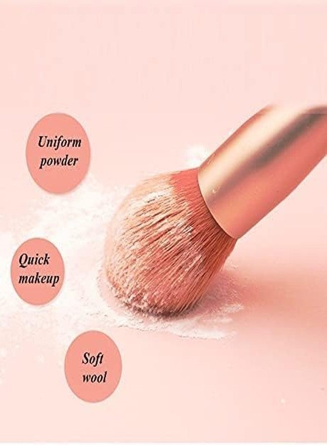 Brille Bee 8PCS Professional Makeup Brush Set, Travel Size Cosmetic Brushes Kit for Face Foundation Blush Eye Shadow, Wooden Handle Synthetic Bristle (Sky Blue) - Image 5