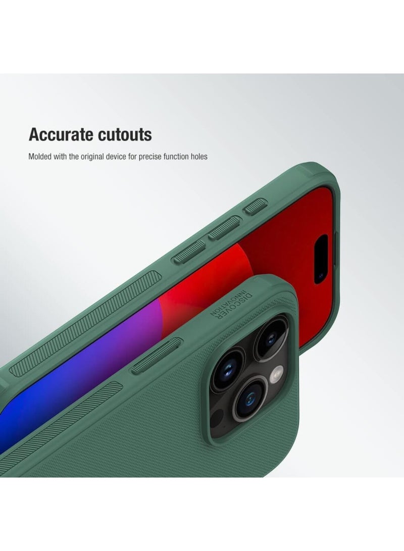 Nillkin Nillkin High Quality Super Frosted Shield Pro For Apple iPhone 15 Pro Max (Without Logo cutout) Deep Green  - Image 5
