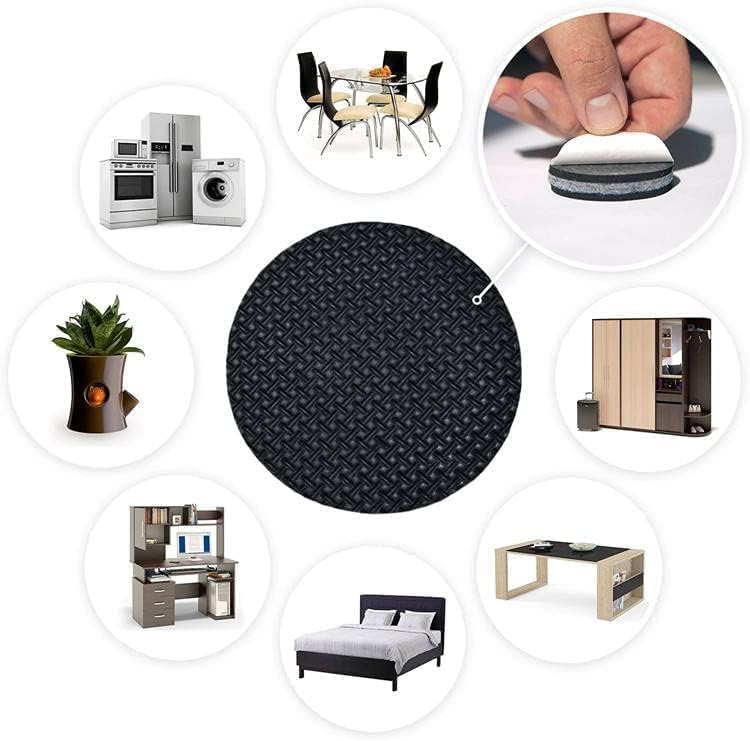 Abhaymart 30 pcs Round Chair Leg Pad Anti Slip Mat30 Pack Anti Slip Rubber Pads Self Adhesive Furniture Grippers - Image 2