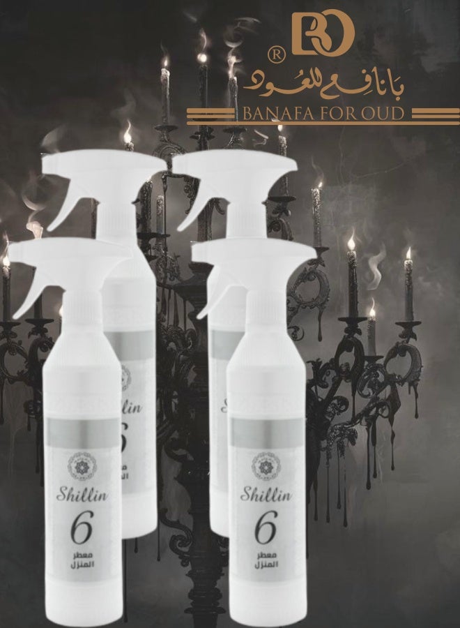 Banafa 4 Pieces Shillin 6 House Freshener 500ML - Image 1