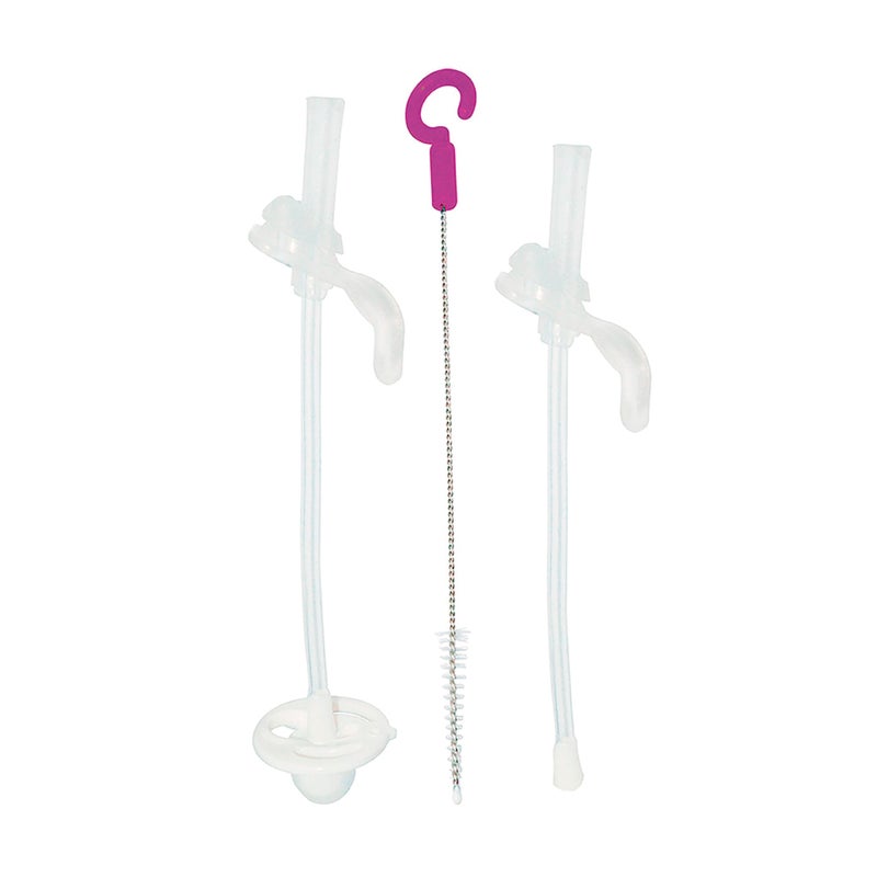 b.box Sippy Cup Replacement Straw Pack: Includes 1 Replacement Straw, 1 Replacement Straw with Weight, 1 Cleaning Brush. Fits b.box Sippy Cups. - Image 1