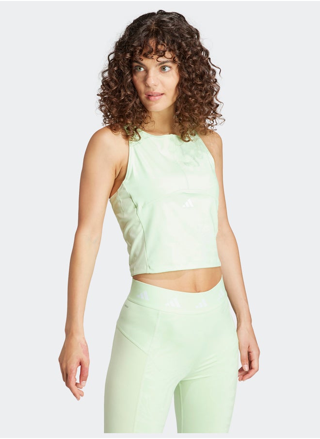 Adidas Techfit Printed Crop Training Tank Top  - Image 1